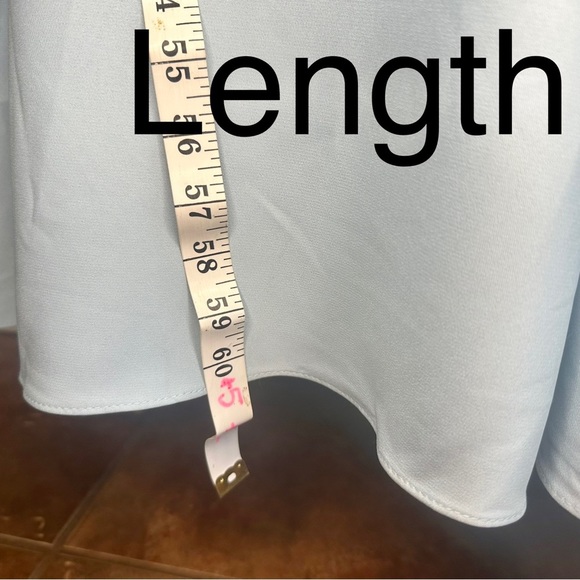 Ieena for Mac Duggal Classic A-Line V-Neck Ballgown Powder Blue Sz12 - Picture 10 of 14